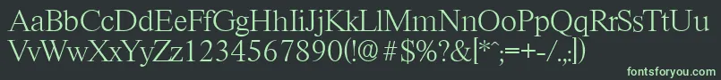 RiccioneserialXlightRegular Font – Green Fonts on Black Background