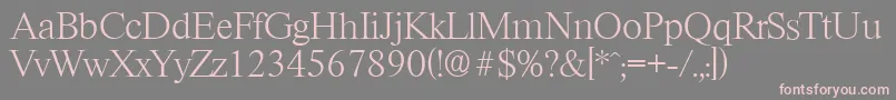 RiccioneserialXlightRegular Font – Pink Fonts on Gray Background