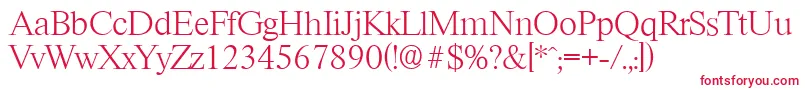 RiccioneserialXlightRegular Font – Red Fonts