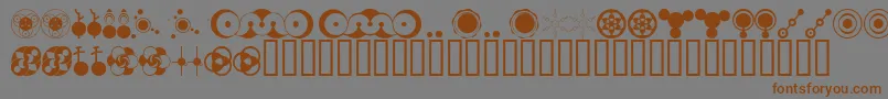 CropВ©batsAoe-Schriftart – Braune Schriften auf grauem Hintergrund