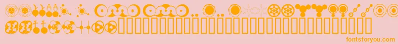 CropВ©batsAoe Font – Orange Fonts on Pink Background