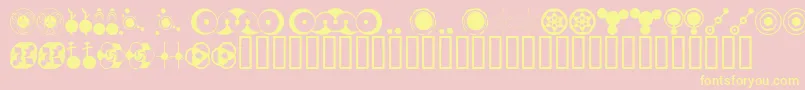 CropВ©batsAoe Font – Yellow Fonts on Pink Background