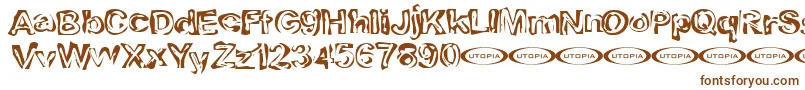 Шрифт Playdough – коричневые шрифты на белом фоне
