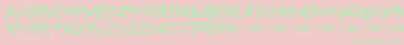 Playdough Font – Green Fonts on Pink Background