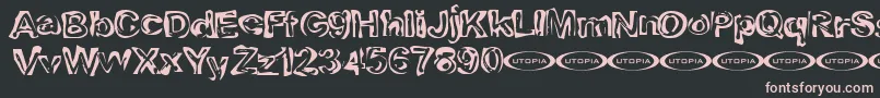 Playdough Font – Pink Fonts on Black Background