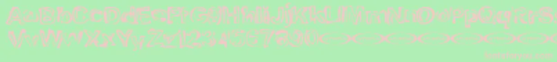 Playdough Font – Pink Fonts on Green Background