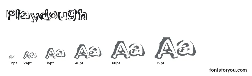 Playdough Font Sizes