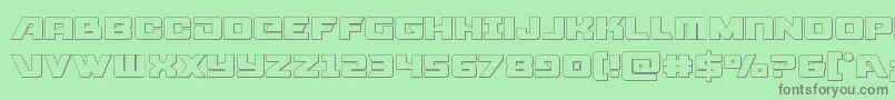 Aircruiserout Font – Gray Fonts on Green Background