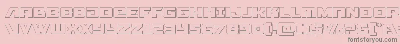 Aircruiserout Font – Gray Fonts on Pink Background