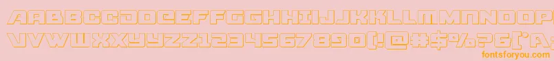 Aircruiserout Font – Orange Fonts on Pink Background