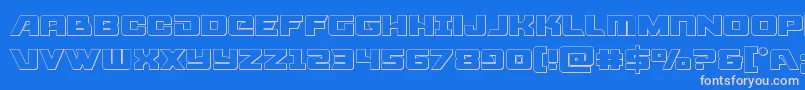 Aircruiserout Font – Pink Fonts on Blue Background