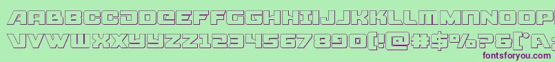 Aircruiserout Font – Purple Fonts on Green Background