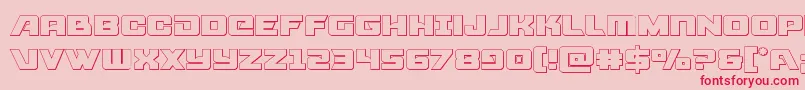 Aircruiserout Font – Red Fonts on Pink Background