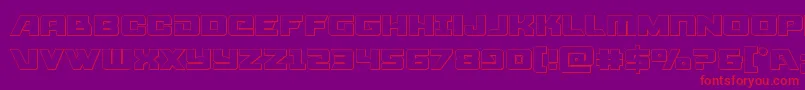 Aircruiserout Font – Red Fonts on Purple Background
