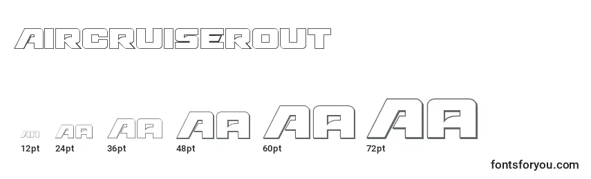 Размеры шрифта Aircruiserout