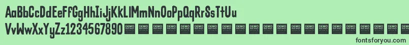 ColdCrushDemo Font – Black Fonts on Green Background