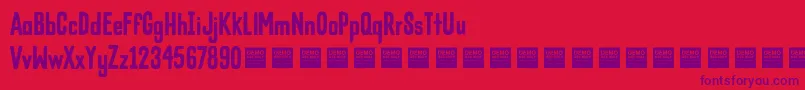 ColdCrushDemo Font – Purple Fonts on Red Background