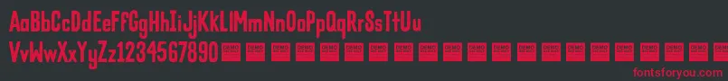 ColdCrushDemo Font – Red Fonts on Black Background