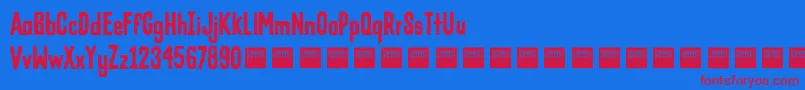 ColdCrushDemo Font – Red Fonts on Blue Background