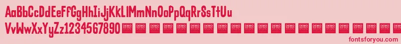 fuente ColdCrushDemo – Fuentes Rojas Sobre Fondo Rosa