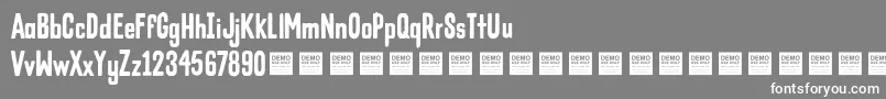 ColdCrushDemo Font – White Fonts on Gray Background