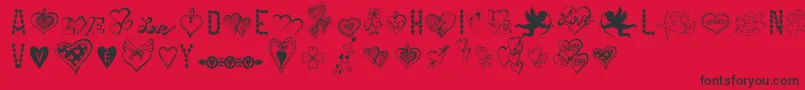 Lisätietoja HappyValentinesDay-fontista HappyValentinesDay-fontti – mustat fontit punaisella taustalla