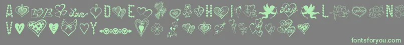 HappyValentinesDay-Schriftart – Grüne Schriften auf grauem Hintergrund