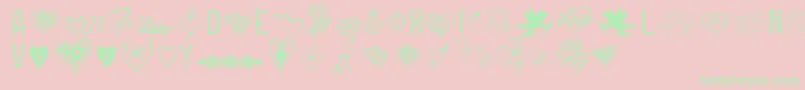 HappyValentinesDay Font – Green Fonts on Pink Background