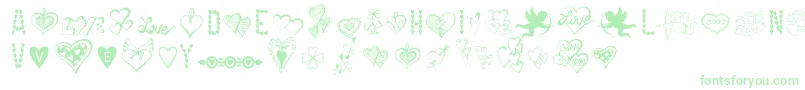 HappyValentinesDay Font – Green Fonts on White Background