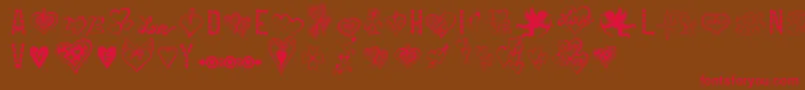 HappyValentinesDay Font – Red Fonts on Brown Background