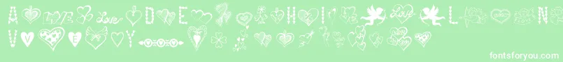 HappyValentinesDay Font – White Fonts on Green Background