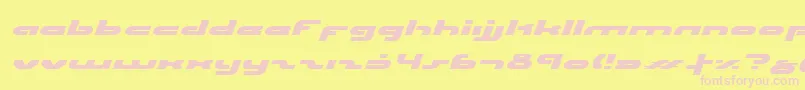 UniSolExpandedItalic Font – Pink Fonts on Yellow Background