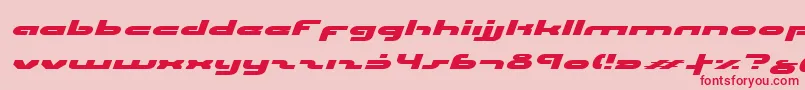 フォントUniSolExpandedItalic – ピンクの背景に赤い文字