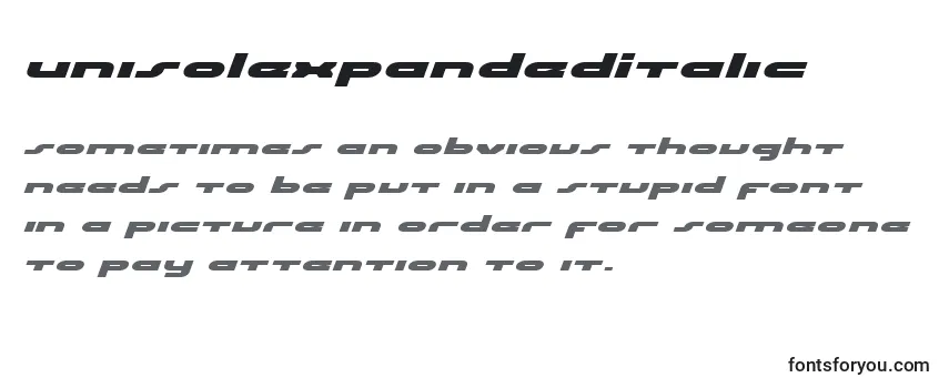 UniSolExpandedItalic フォントのレビュー
