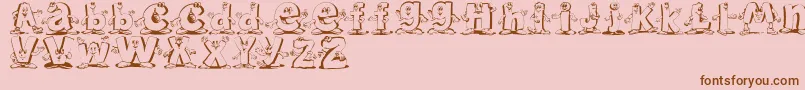 Letterbeings Font – Brown Fonts on Pink Background