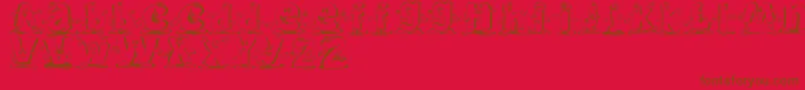 Letterbeings Font – Brown Fonts on Red Background