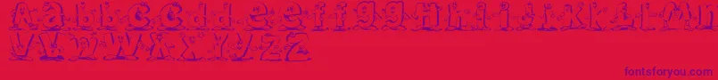 Police Letterbeings – polices violettes sur fond rouge