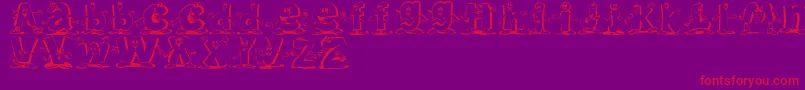 Letterbeings Font – Red Fonts on Purple Background