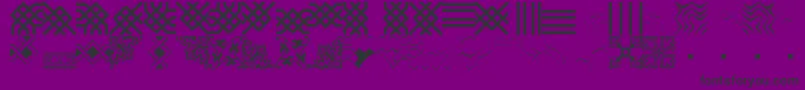 BorderbatsFilligreeRegular-Schriftart – Schwarze Schriften auf violettem Hintergrund