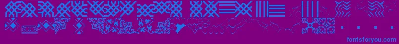BorderbatsFilligreeRegular Font – Blue Fonts on Purple Background