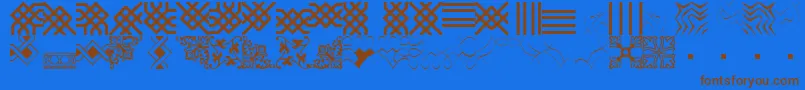 Шрифт BorderbatsFilligreeRegular – коричневые шрифты на синем фоне