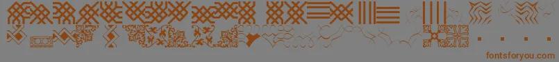 Saiba mais sobre a fonte BorderbatsFilligreeRegular Fonte BorderbatsFilligreeRegular – fontes marrons em um fundo cinza
