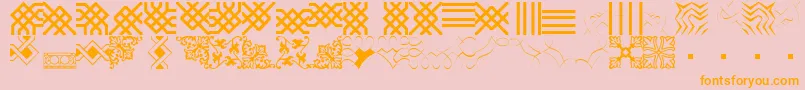 fuente BorderbatsFilligreeRegular – Fuentes Naranjas Sobre Fondo Rosa
