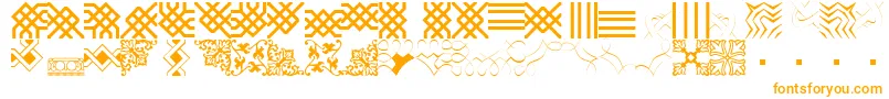 BorderbatsFilligreeRegular Font – Orange Fonts on White Background