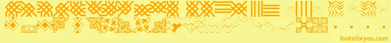 fuente BorderbatsFilligreeRegular – Fuentes Naranjas Sobre Fondo Amarillo