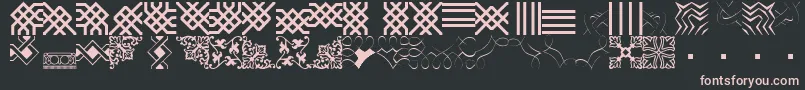 fuente BorderbatsFilligreeRegular – Fuentes Rosadas Sobre Fondo Negro