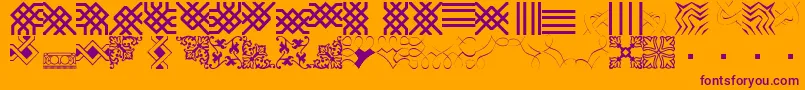 BorderbatsFilligreeRegular Font – Purple Fonts on Orange Background