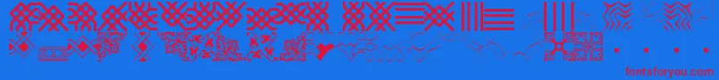 Police BorderbatsFilligreeRegular – polices rouges sur fond bleu