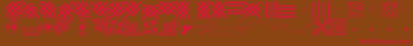 BorderbatsFilligreeRegular Font – Red Fonts on Brown Background