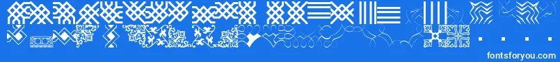 BorderbatsFilligreeRegular Font – White Fonts on Blue Background